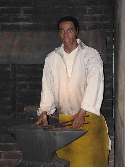 Blacksmith exhibit at Banneker-Douglass Museum; credit Annapolis CVB Blacksmith exhibit at Banneker-Douglass Museum