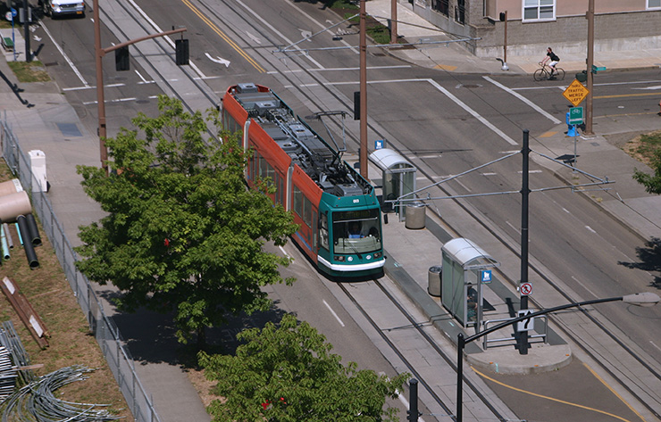 9. Portland Light Rail-Streetcar System covers most of the metro area, including Downtown to PDX Airport; 132,000 daily patrons