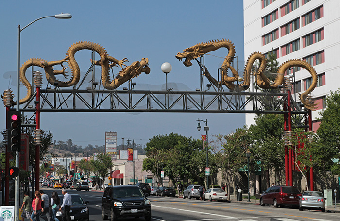 Entrance to Chinatown Los Angeles on Broadway