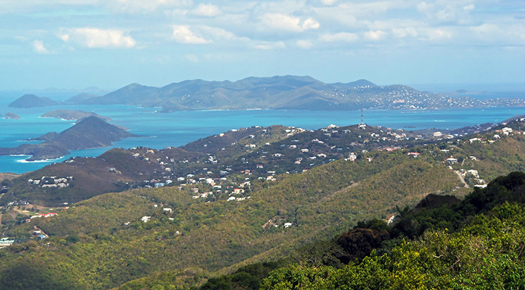 Looking easterly from St. Thomas, the view of St. John