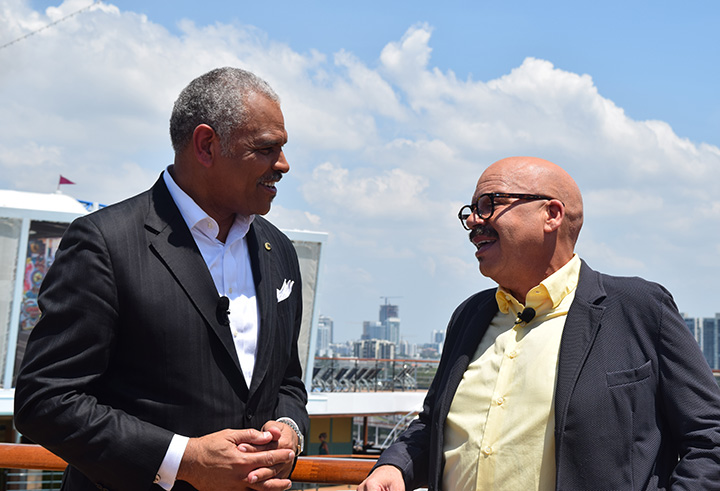 Carnival Cruise Lines CEO Arnold Donald and Tom Joyner