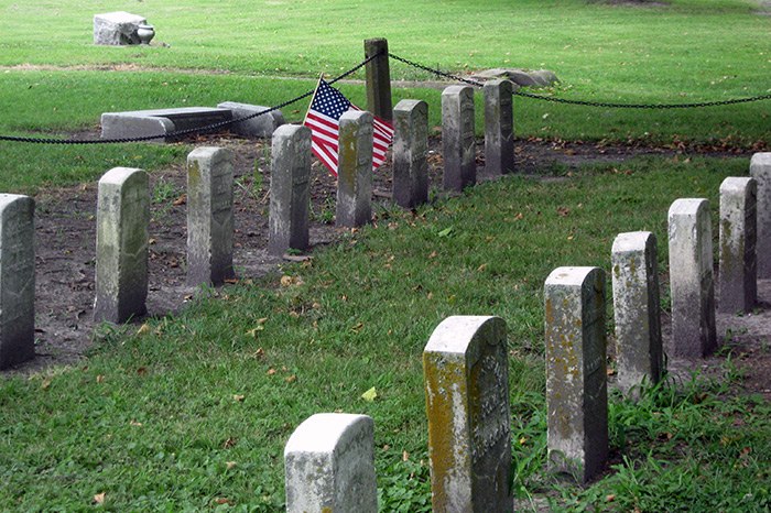 Graves of former slaves in Elmwood Cemetery