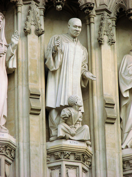 King statue at Westminster Abbey, A London Weekend