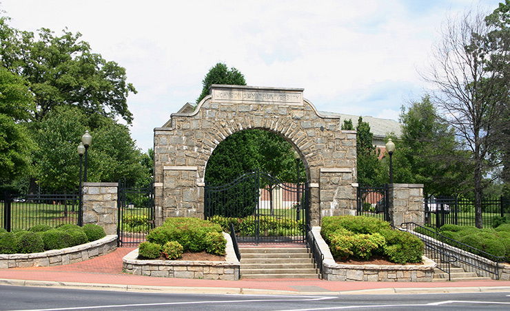 Johnson C Smith campus entrance, Charlotte Cultural Sites