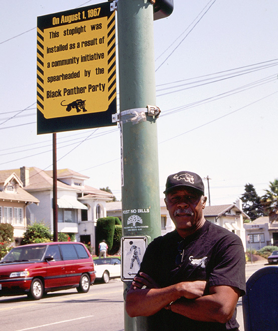 Black Panther Party stoplight marker