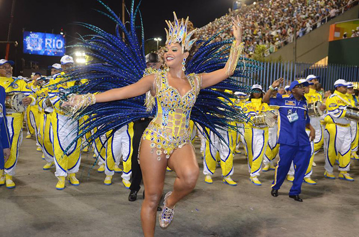 Unidos da Tijuca dancer at Sambadrome during Carnival