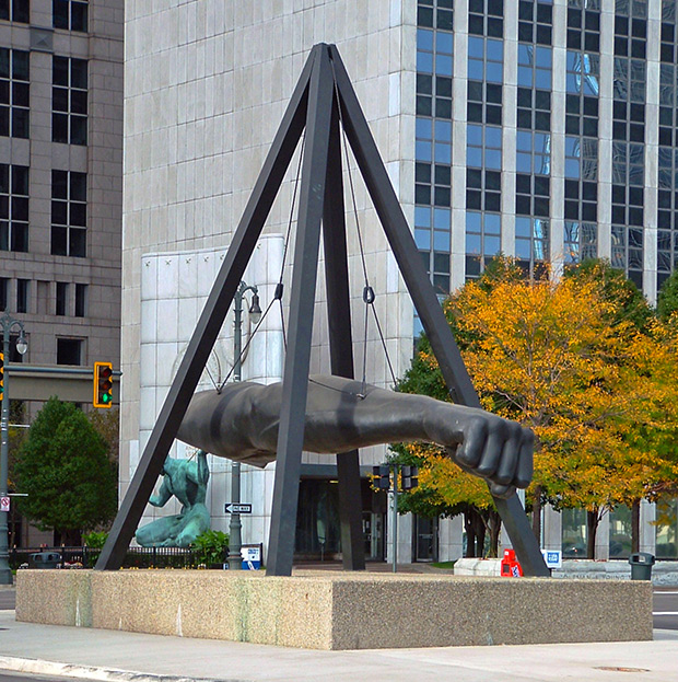 The Fist Monument honors Joe Louis