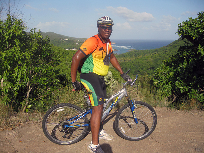 Roy Taylor enjoying Bike St. Lucia