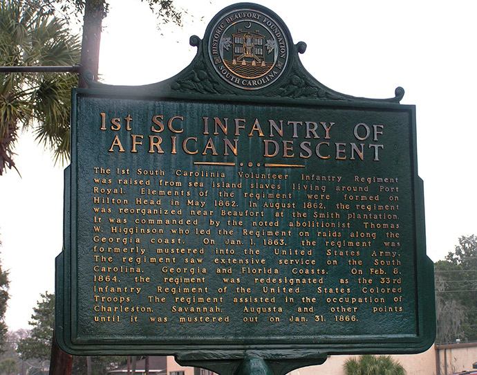 1st SC Infantry marker of African Descent, Beaufort