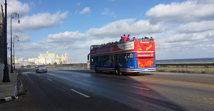 Havana Bus Tour on the Malecon