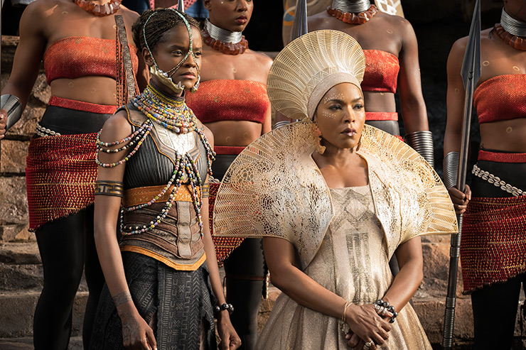 Costumes for Letitia Wright and Angela Bassett 