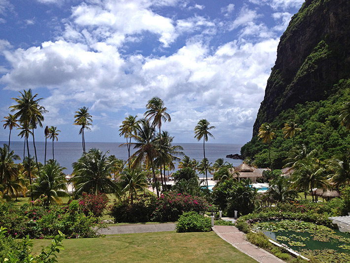 View from Sugar Beach Resort, St. Lucia
