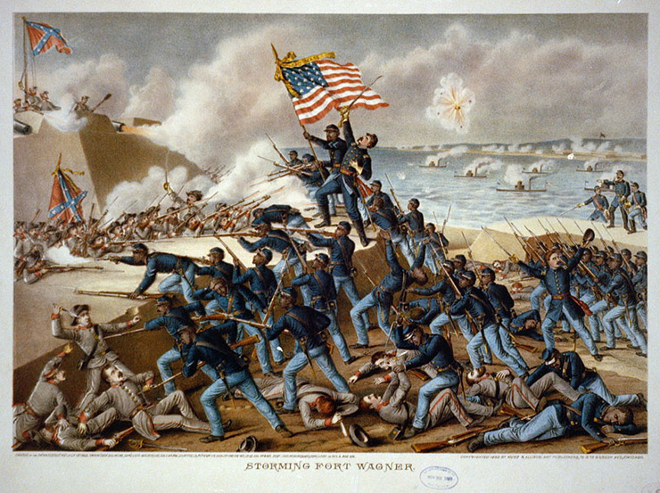 Massachusetts 54th Storming of Fort Wagner, Colored Troops Glory