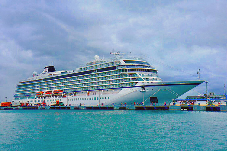 Viking ship at san Juan cruiseport