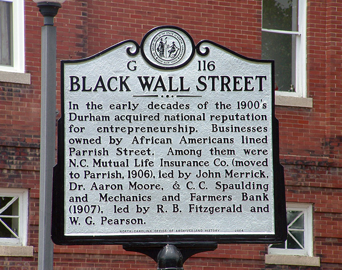 Durham Black Wall Street