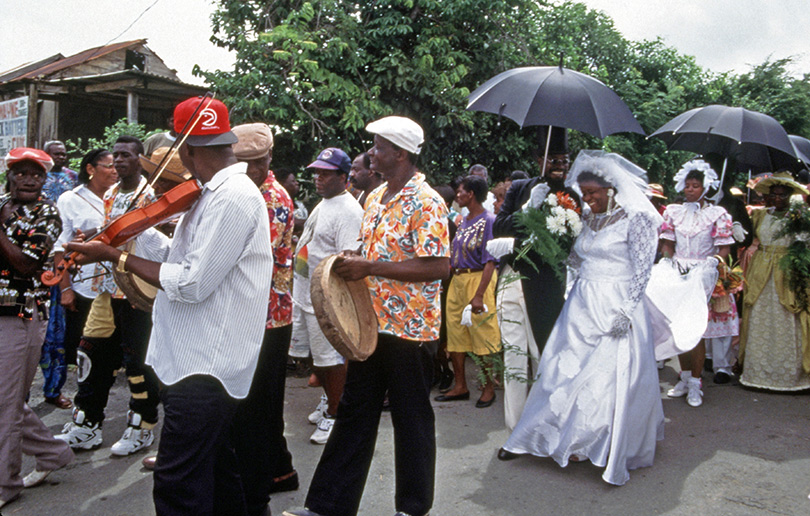 Wedding procession during the Trinidad Heritage Festival