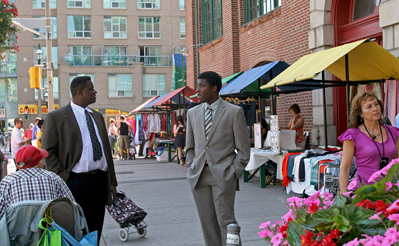 Fellas meeting at St. Lawrence Market, Toronto, Black Travel