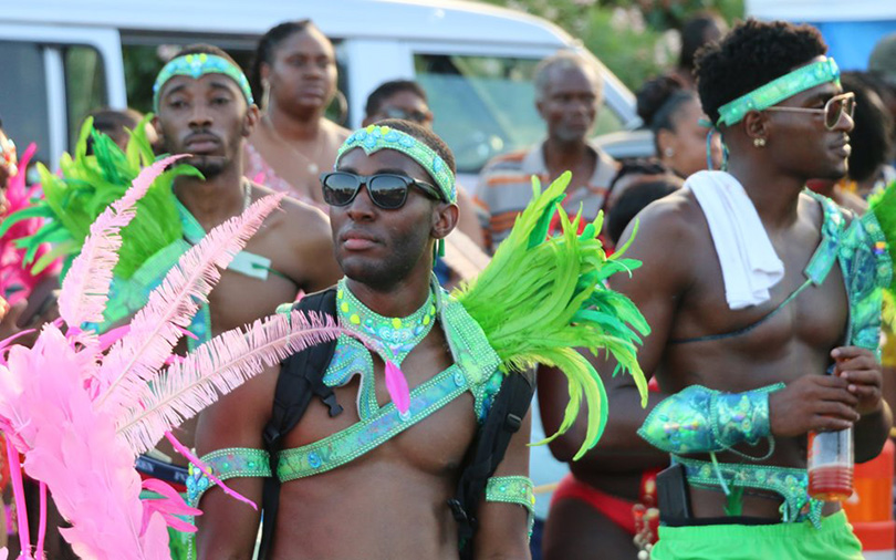 Handsome guys celebrating BVI Emancipation Festival in Tortola