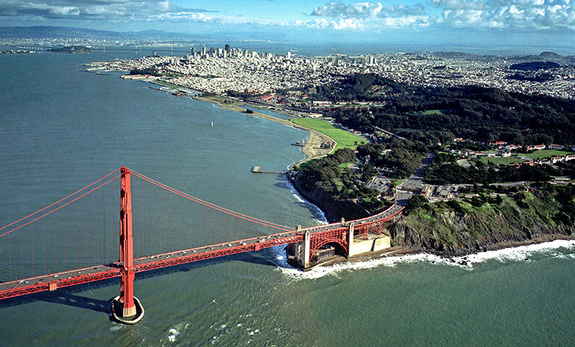 Golden gate Bridge and the Presidio, San Francisco