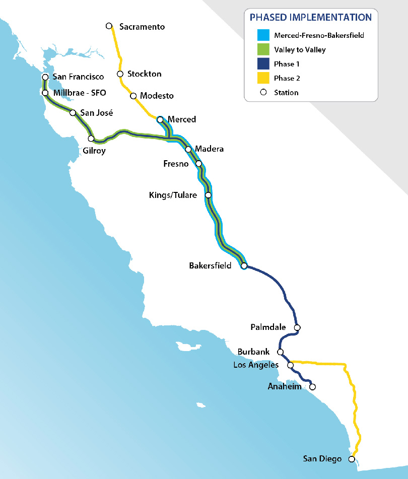 California HSR Phased Implementation Map