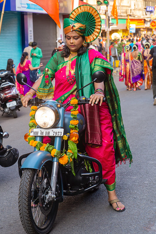 Lady dressed for an Indian celebration