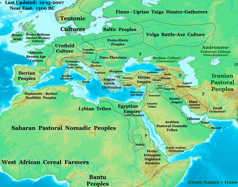 Ramses II Empire around 1300 BC