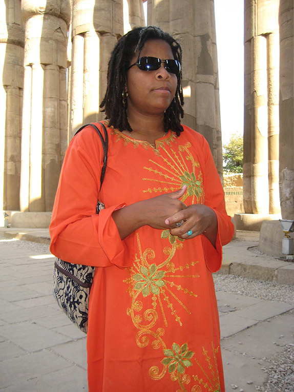 Candice Archie visiting Luxor temple