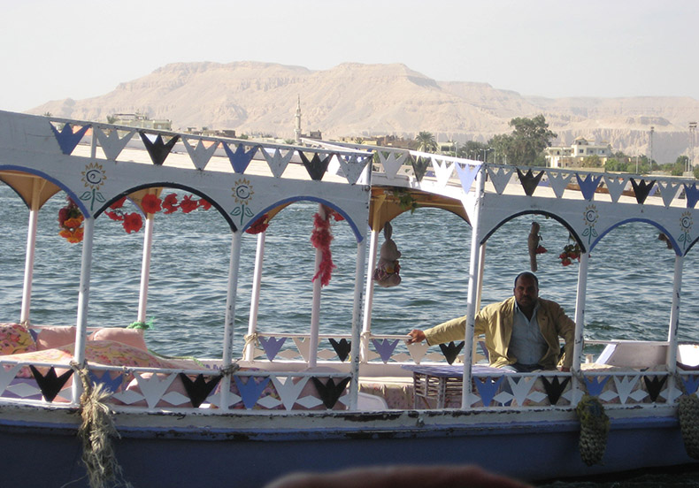 Nile felluca cruise boat near Luxor