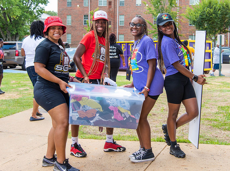 Grambling State University students moving in